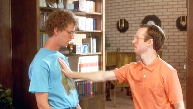 Still of John Heder and Jon Gries.